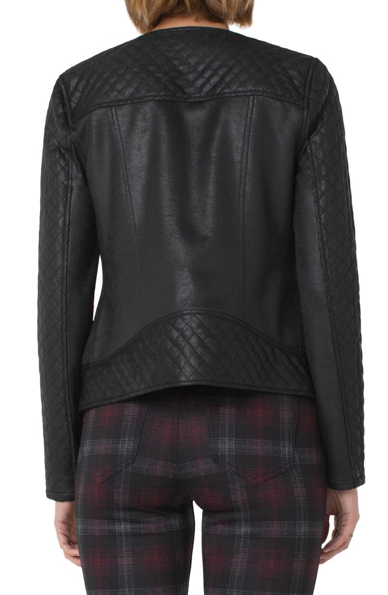 Liverpool Los Angeles Quilted Faux Leather Moto Jacket, Alternate, color,
