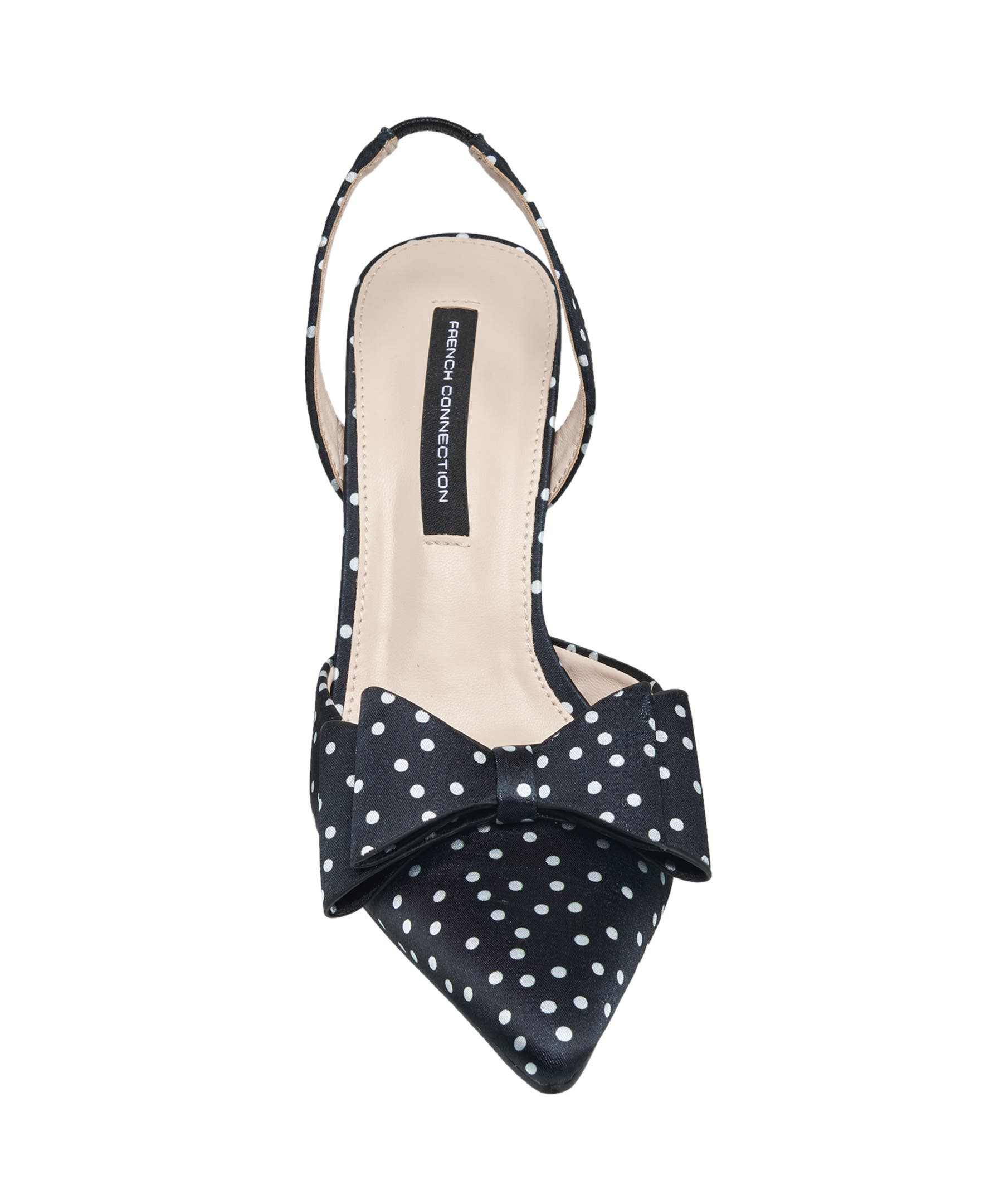 French Connection Betti Bow Slingback Heel, Alternate, color, Black