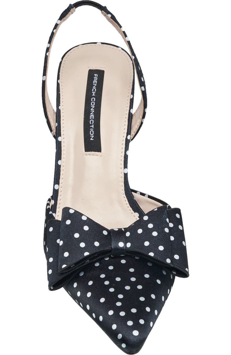 French Connection Betti Bow Slingback Heel, Alternate, color, Black
