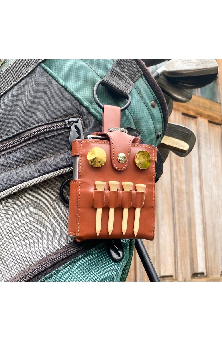 true Golfer's Flask and Accessory Set, Alternate, color, Brown