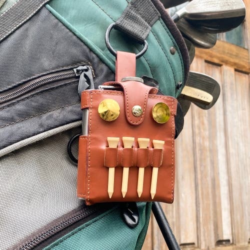 True Golfer's Flask And Accessory Set In Brown