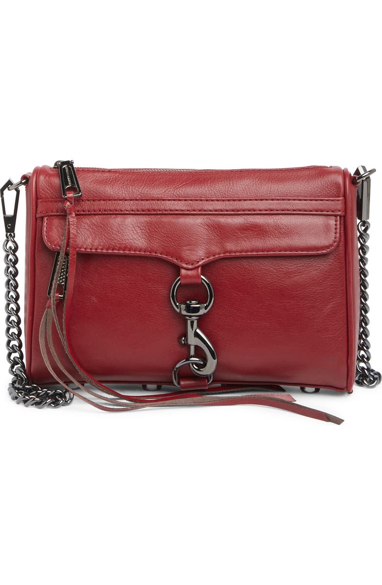 Rebecca Minkoff Mini Mac Leather Crossbody Bag, Main, color,