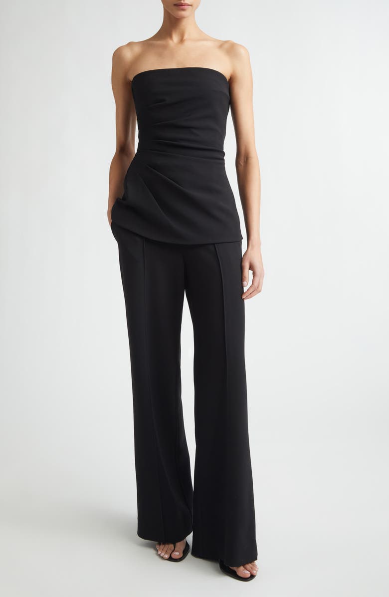 Proenza Schouler Damea Matte Double Crepe Top, Alternate, color, Black
