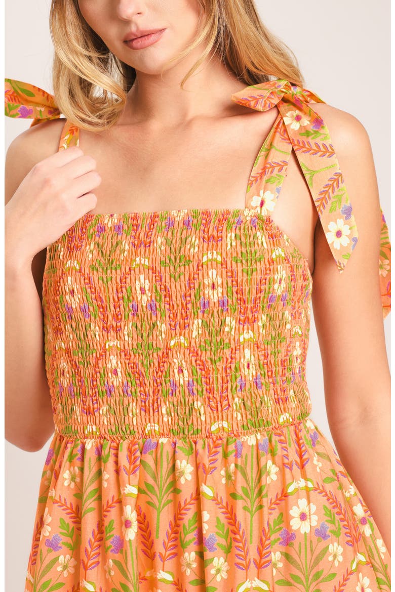 Smocked Maxi Dress, Alternate, color, ORANGE