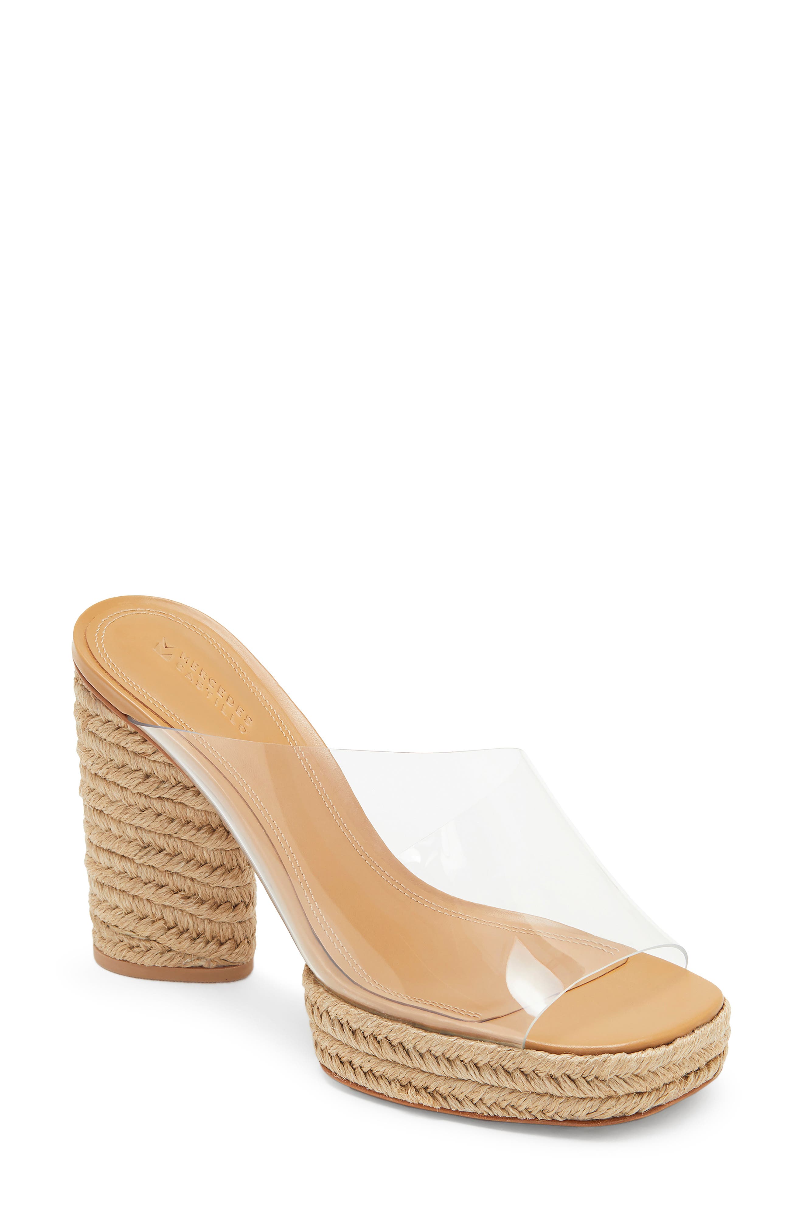 Mercedes Castillo Rocio Clear Espadrille Sandal, Main, color, 