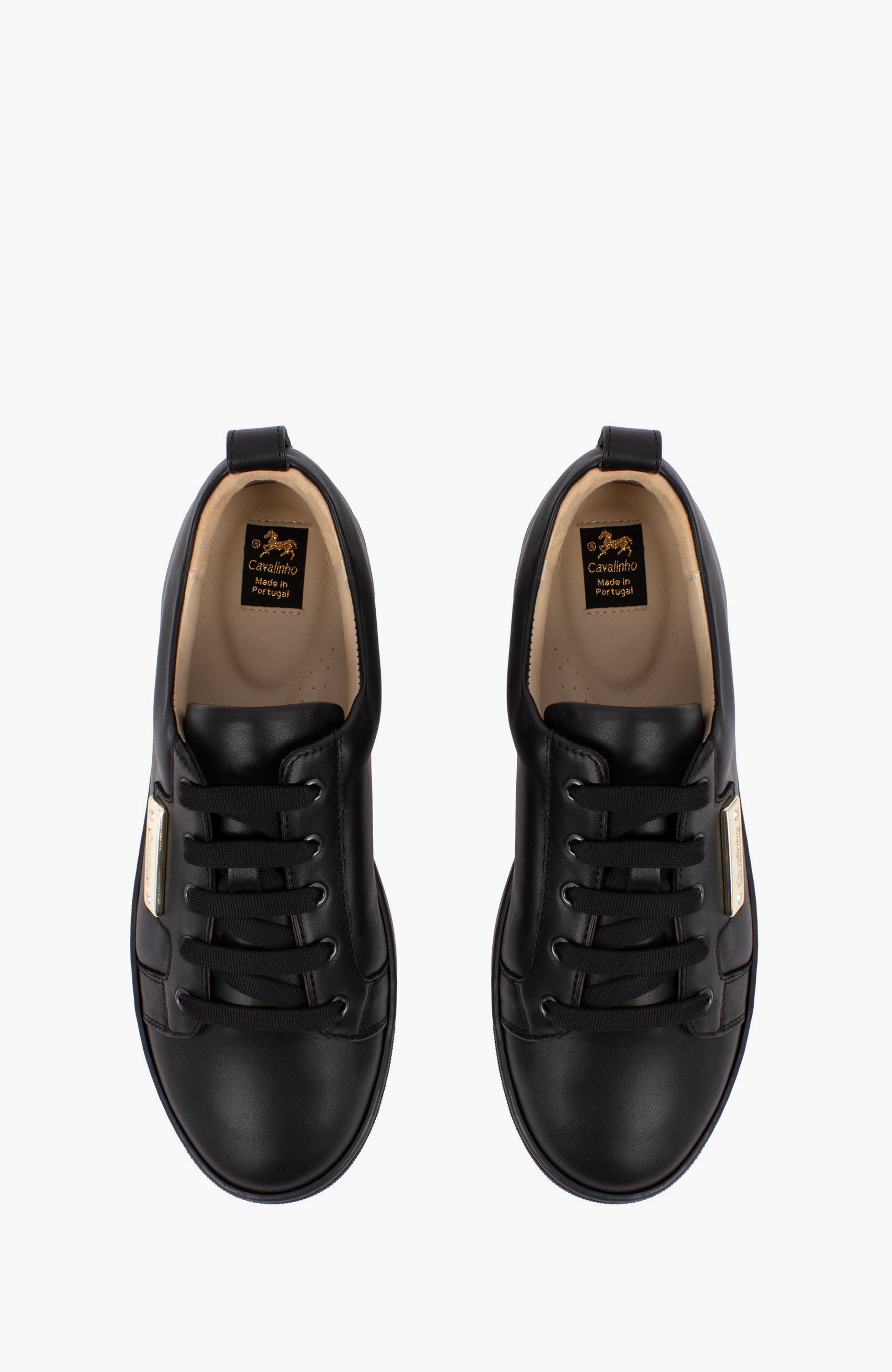 La Vie Leather Sneakers, Alternate, color, Black