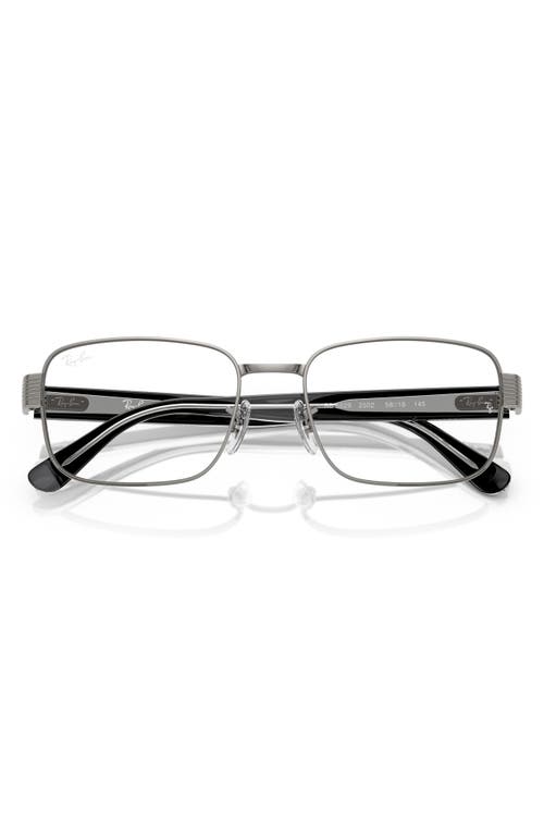 Ray Ban Ray-ban 56mm Pillow Optical Glasses In Gunmetal