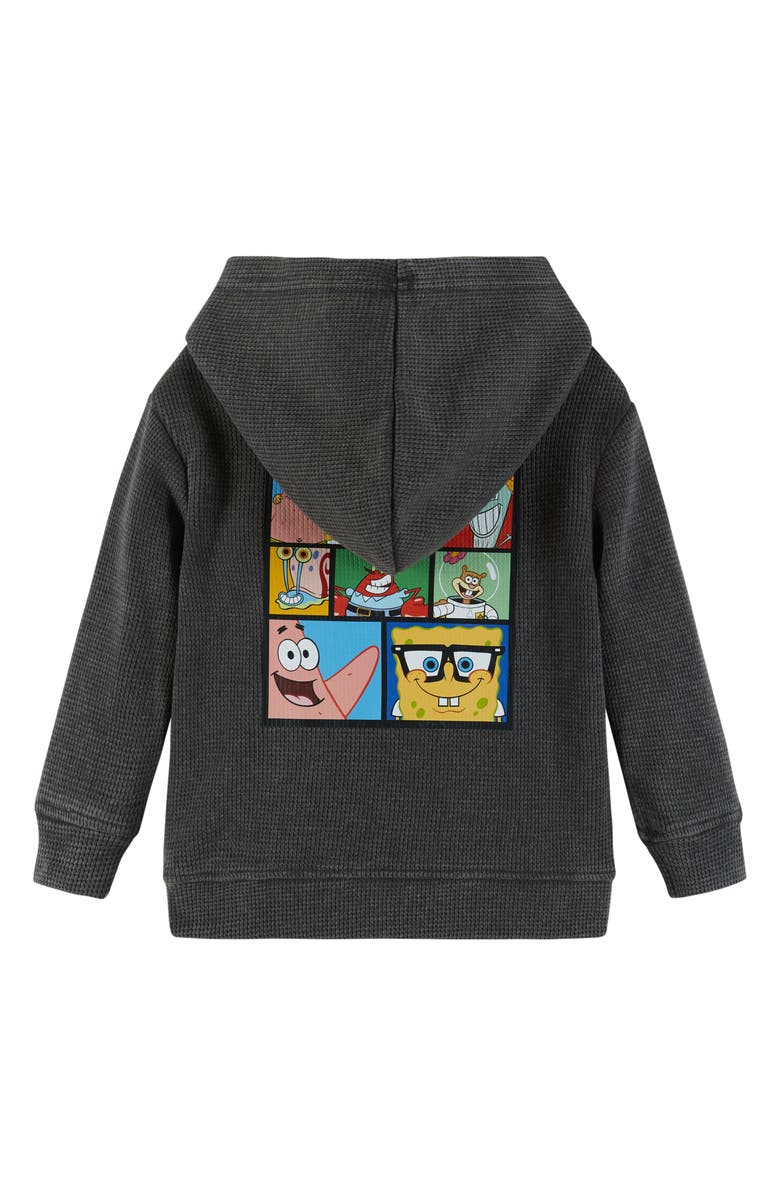 Andy & Evan Kids' SpongeBob SquarePants<sup>™</sup> Stonewashed Waffle Knit Hoodie, Alternate, color, 