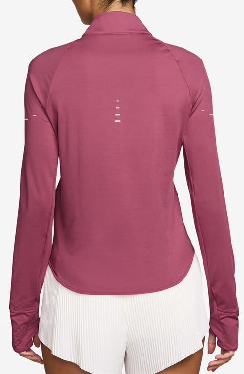 Nike Swift Dri-fit Uv Half Zip Running Top In Pink
