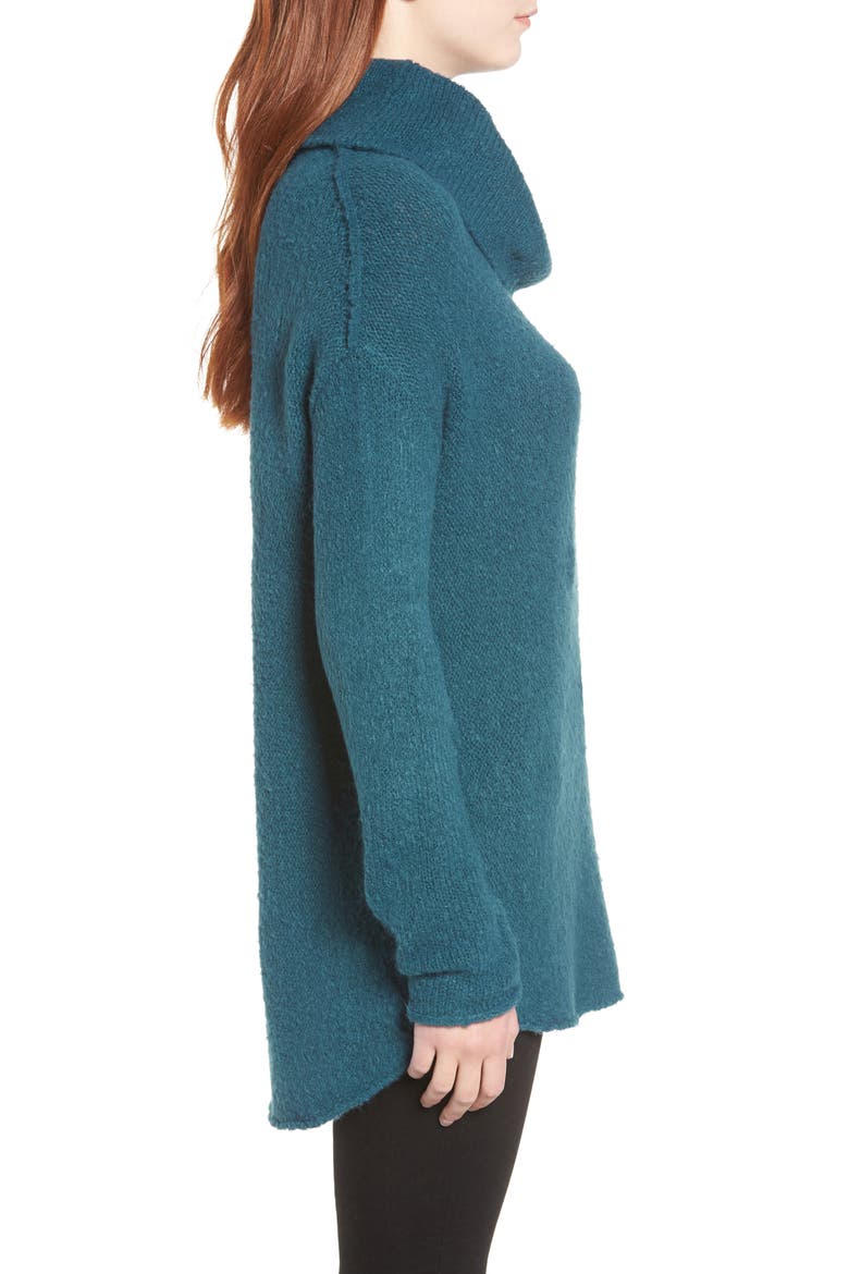 Tunic Sweater, Alternate, color, TEAL CORAL