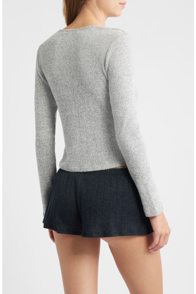 The Cameron Rib Henley, Alternate, color, HEATHER GREY