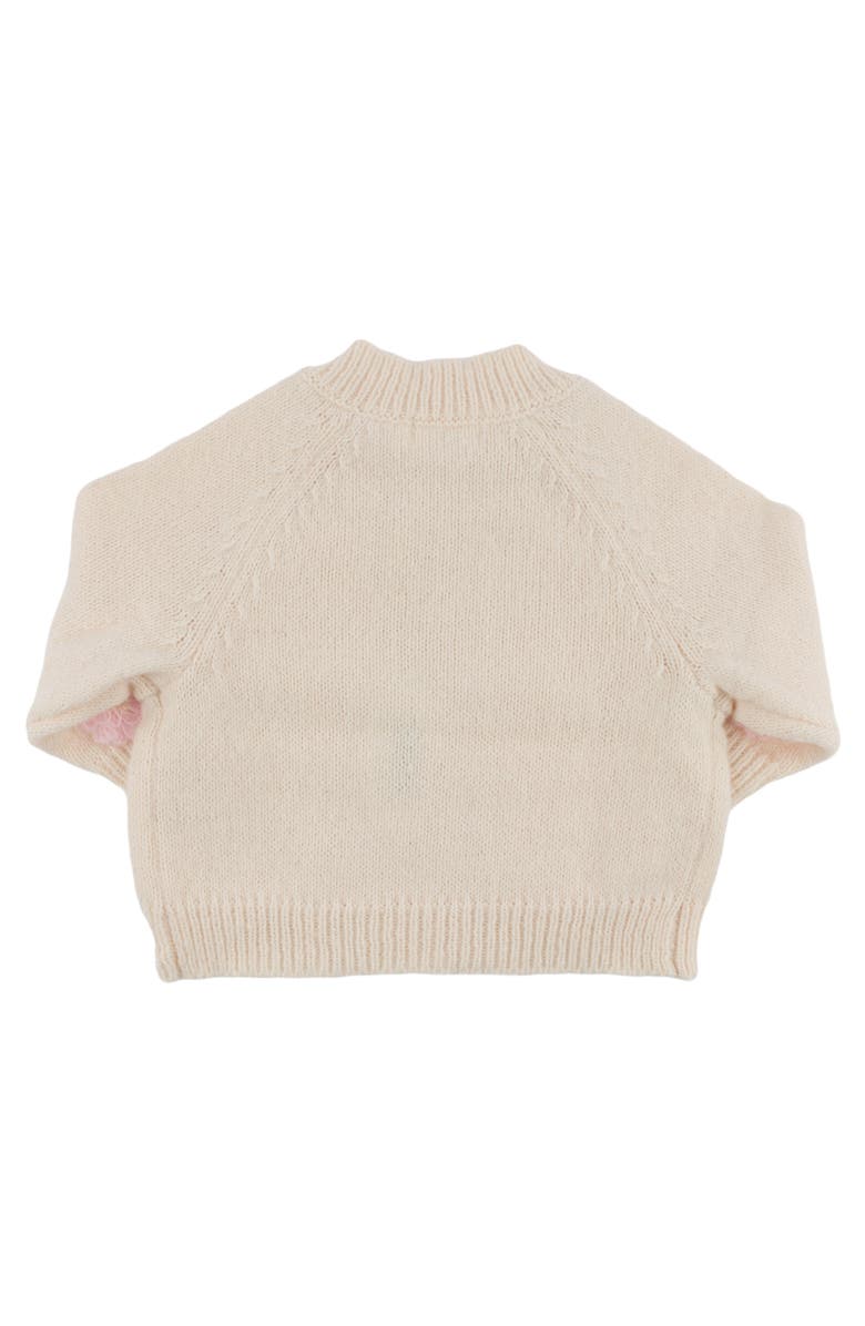 Oh baby! Brand Scandi Flower Cardigan-Infant, Alternate, color, Cream