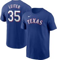 Nike Men's Nike Jack Leiter Royal Texas Rangers Fuse Name & Number T-Shirt