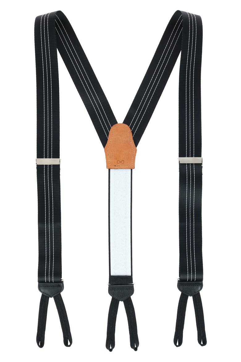 Frederick Stripe Suspenders, Main, color, BLACK