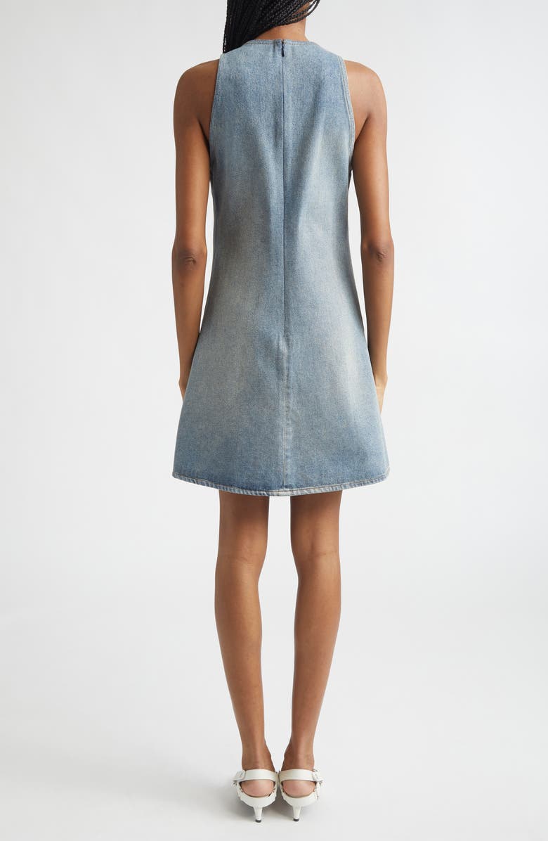 Courrèges Heritage Denim A-Line Dress, Alternate, color, Denim Bleu Delave