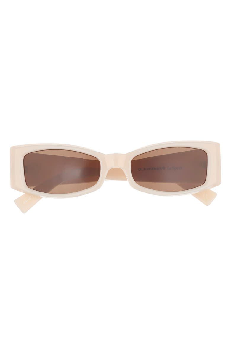Le Specs Pretense 54mm Rectangular Sunglasses, Main, color, Ivory