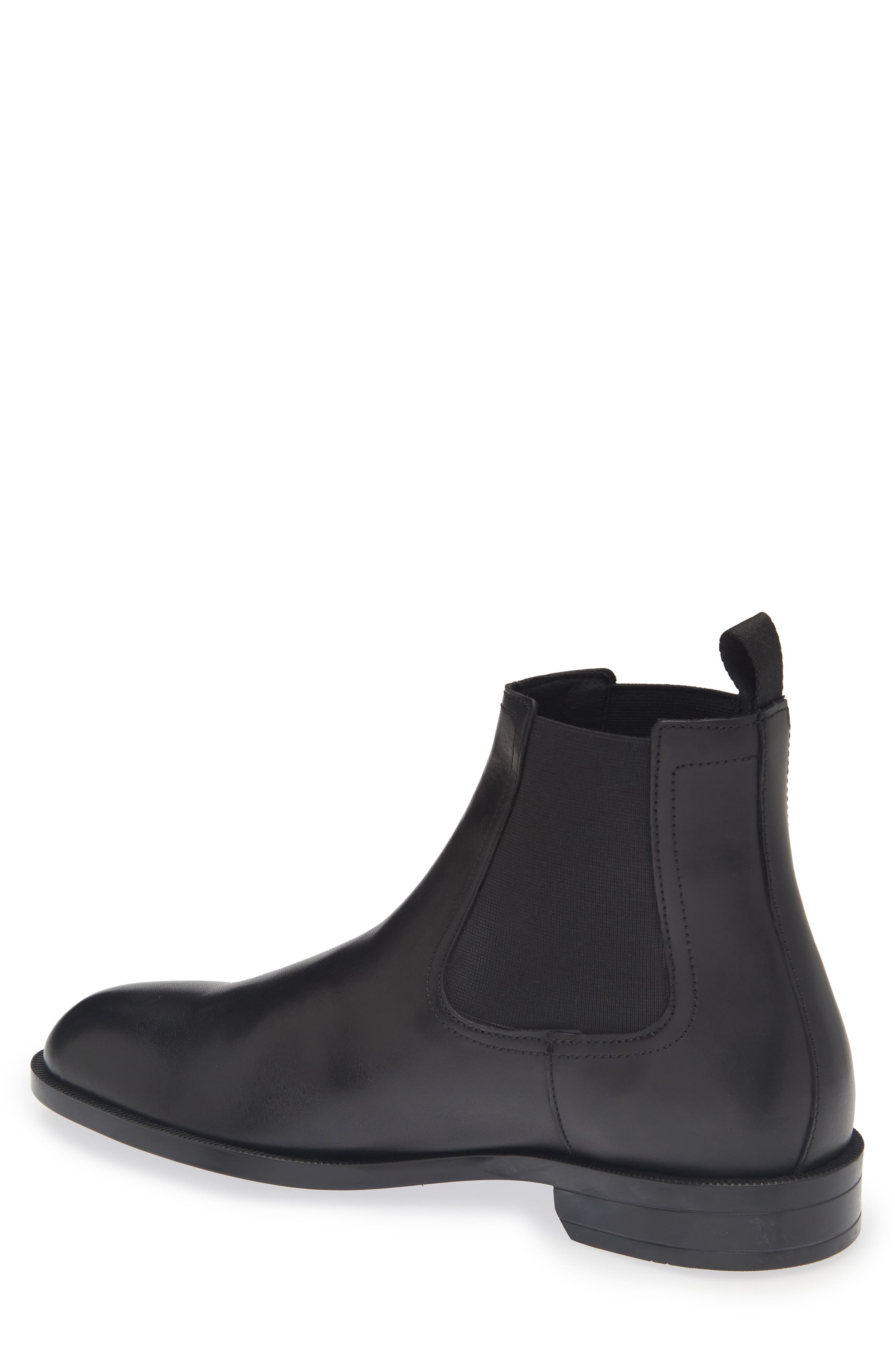 Tayil Leather Chelsea Boot, Alternate, color, BLACK
