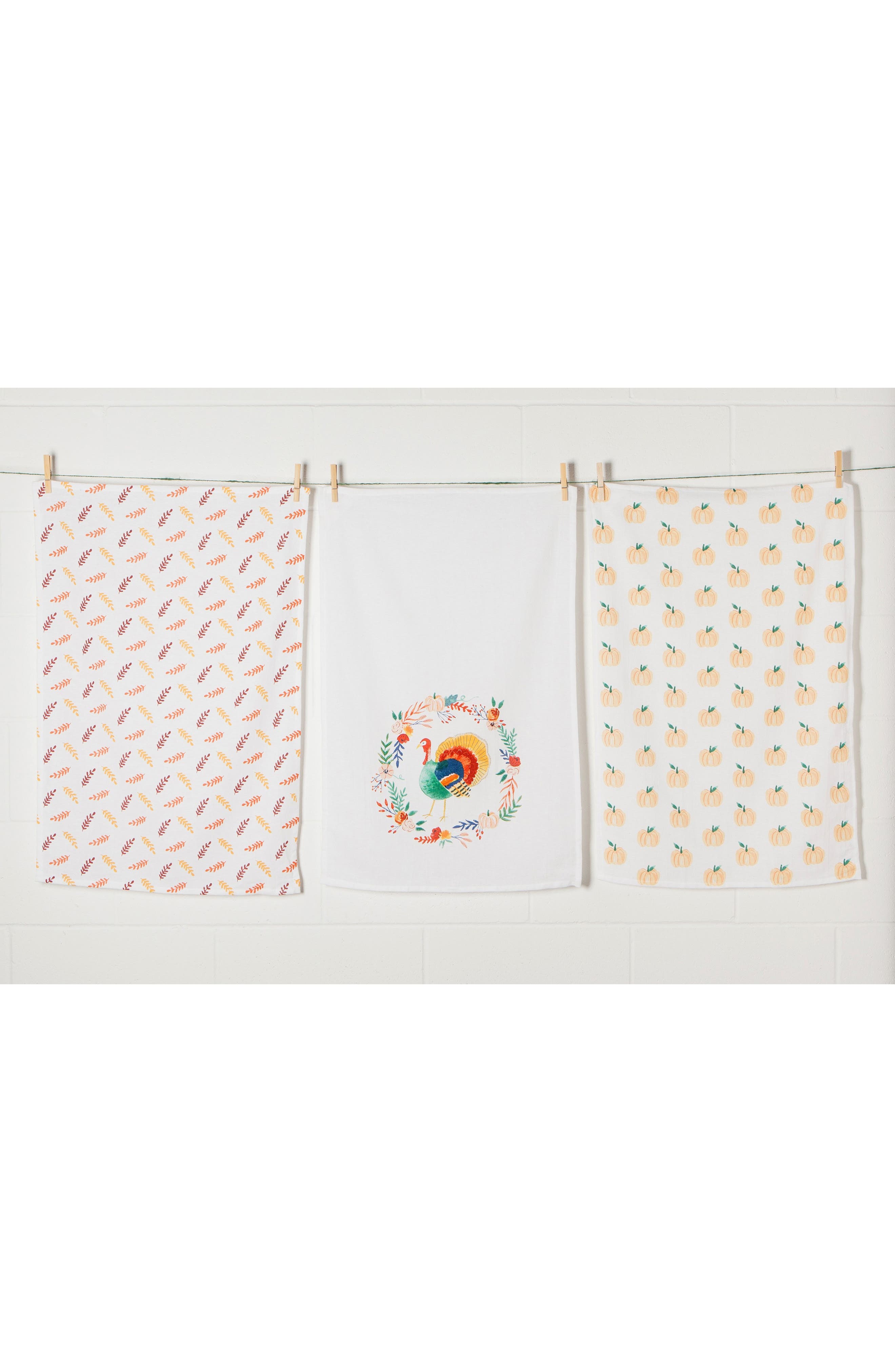 Harvest Turkey Set of 3 Dish Towels