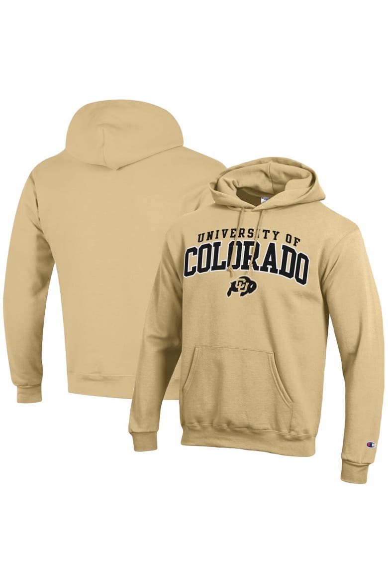 Men's Champion  Gold Colorado Buffaloes Property of Powerblend Pullover Hoodie, Main, color, Gold