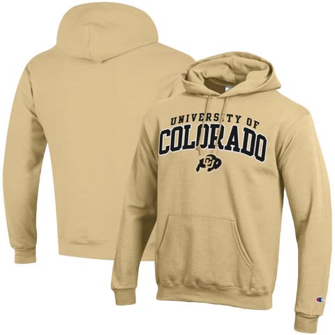 Men's Champion  Gold Colorado Buffaloes Property of Powerblend Pullover Hoodie