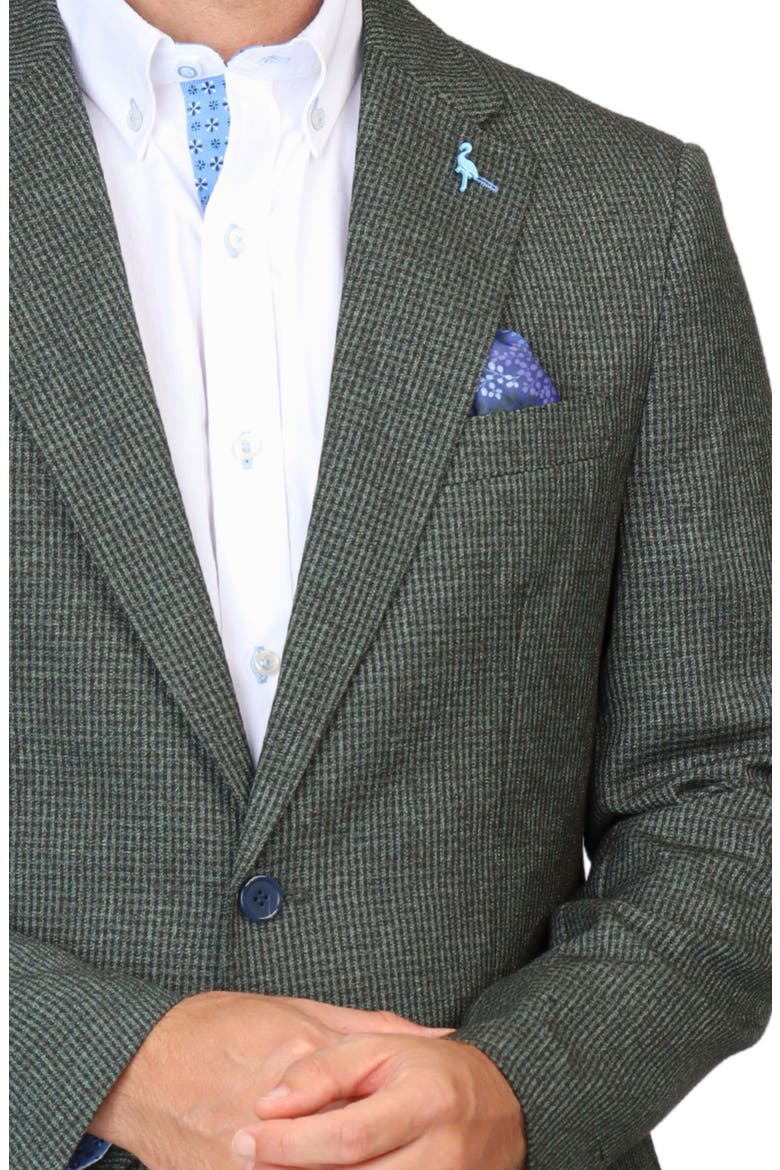 Micro Heathered Check Sport Coat, Alternate, color, OLIVE