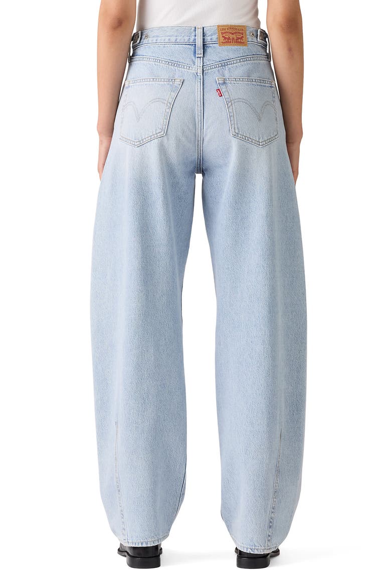 Cinch High Waist Barrel Jeans, Alternate, color, ABRAIDED ART