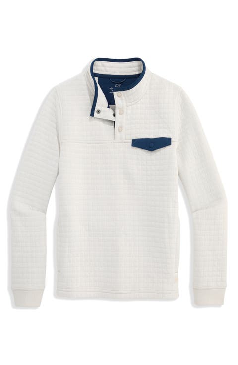 Kids' Navigator Quilted Quarter Snap Pullover