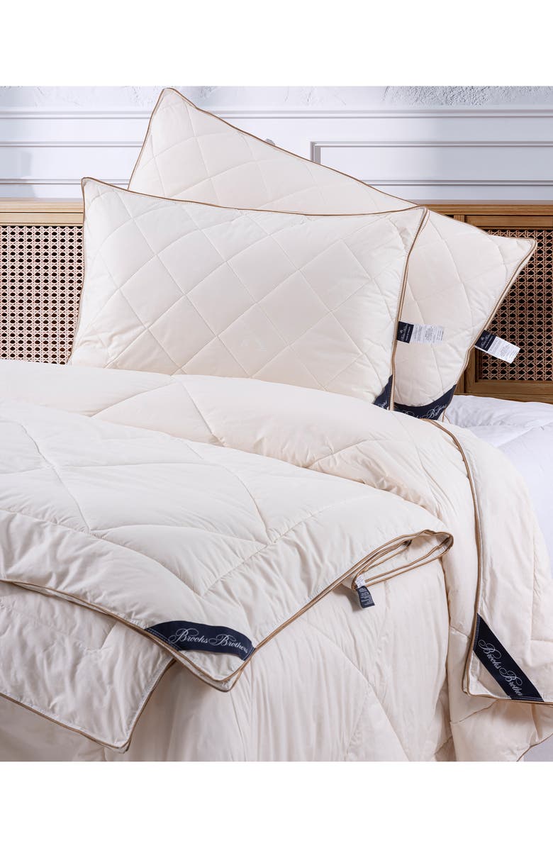 Brooks Brothers Cotton Comforter, Alternate, color, Cream