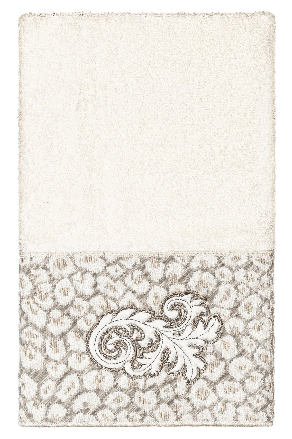 Linum Home Textiles April 3-Piece Embellished Towel - Cream | Nordstromrack