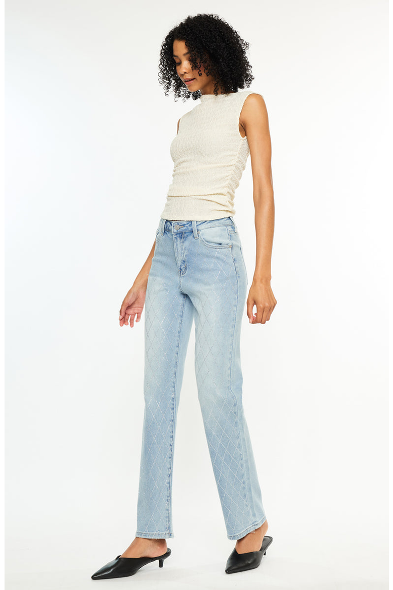 Cheriese High Rise Straight Jeans, Alternate, color, Light Wash