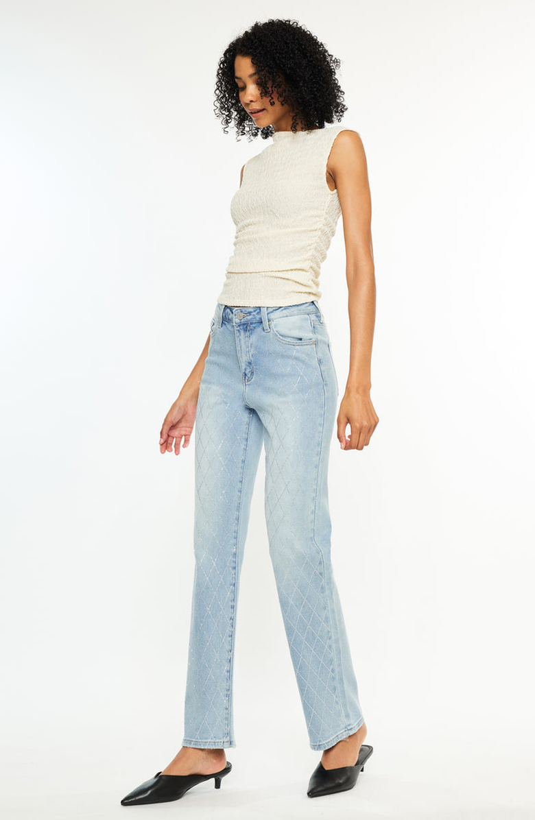 KanCan Cheriese High Rise Straight Jeans, Alternate, color, Light Wash