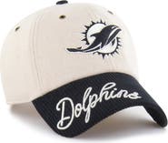 '47 Women's '47 Natural/Black Miami Dolphins Rope Script Clean Up Adjustable Hat