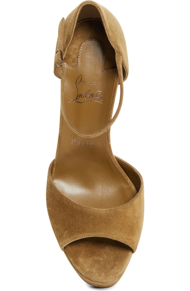 Christian Louboutin Sandaloo Peep-Toe Sandal, Alternate, color, Bronzo/ Bronzo