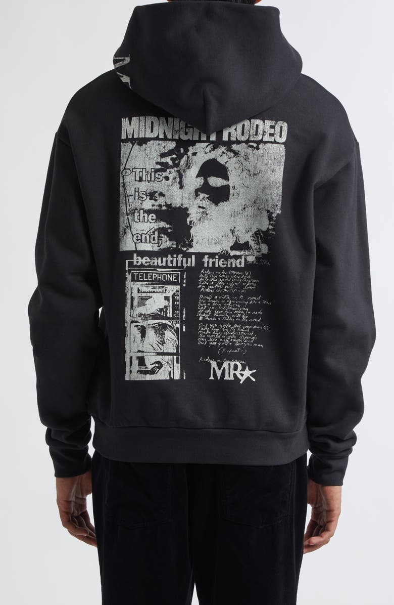 MIDNIGHT RODEO The End Fleece Graphic Hoodie, Alternate, color, Black
