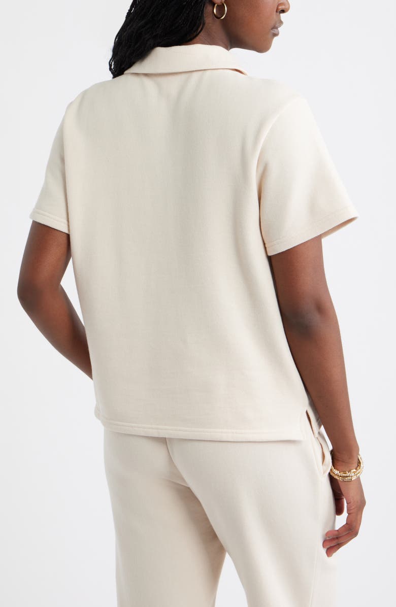 Caslon<sup>®</sup> French Terry Polo, Alternate, color, Beige Shell
