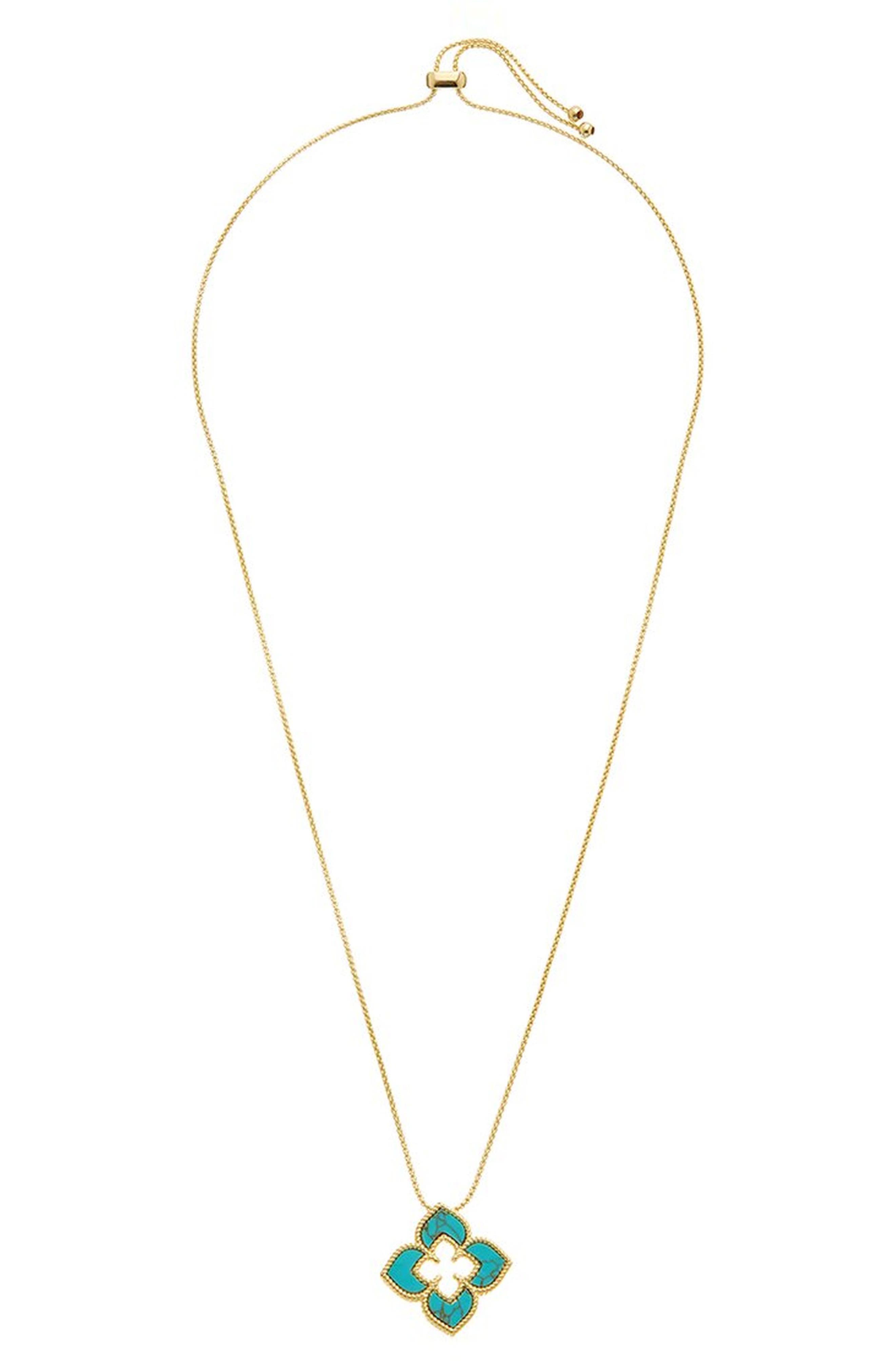 Quatrefoil Pendant Adjustable Necklace