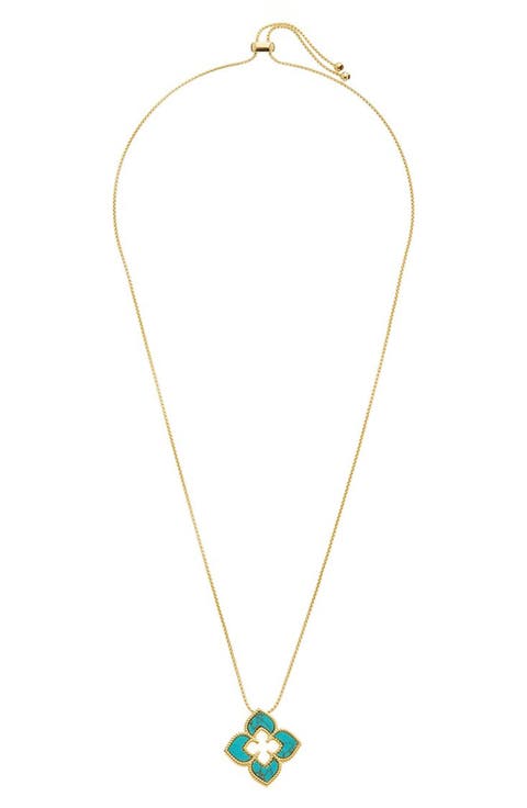 Quatrefoil Pendant Adjustable Necklace