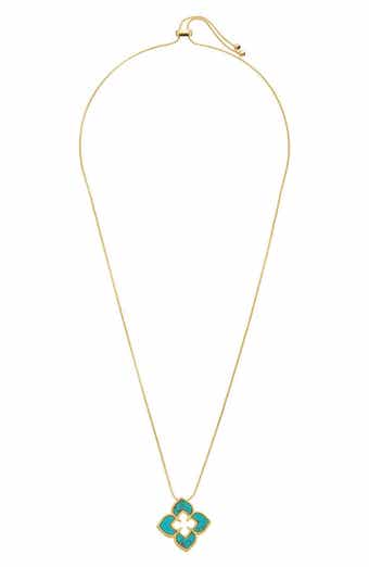 Quatrefoil Pendant Adjustable Necklace