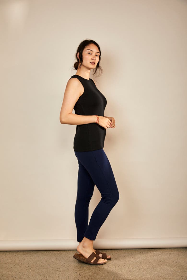 Nursing Rib Racer Vest, Alternate, color, Black