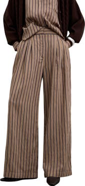 Scalpers Striped Pleated Trousers
