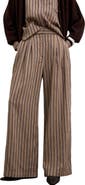 Scalpers Striped Pleated Trousers