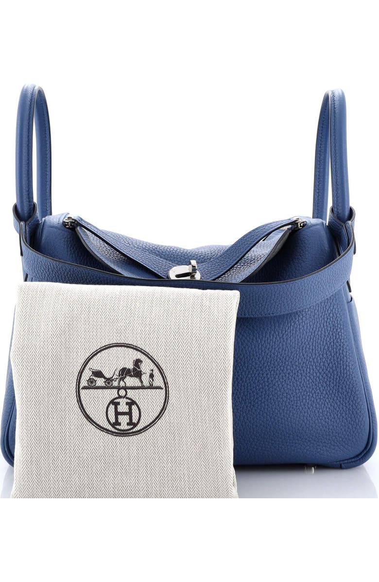 Pre-Owned Hermes Lindy Bag Verso Clemence 30, Alternate, color, Verso-Bleu Agate/Gris Mouette