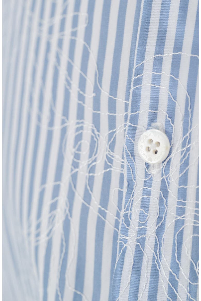 Camille Button-Up Maternity/Nursing Top, Alternate, color, BLUE