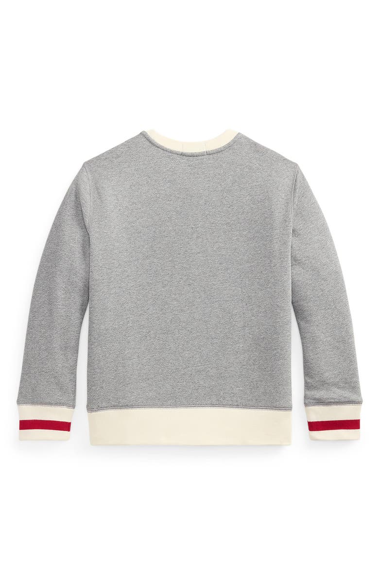 Polo Ralph Lauren Kids' Polo Bear French Terry Graphic Sweatshirt, Alternate, color, Grey