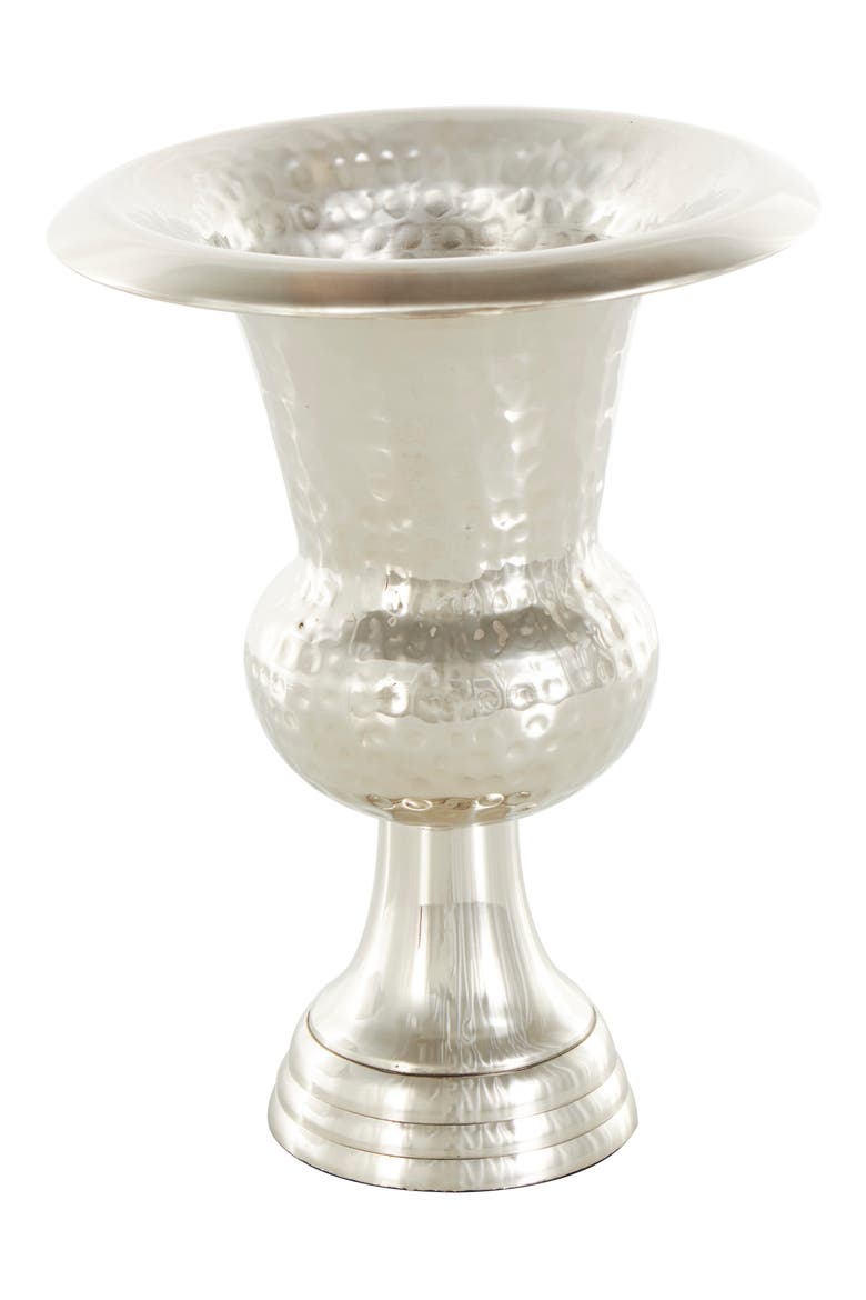 Textured Metal Vase, Alternate, color, SILVER