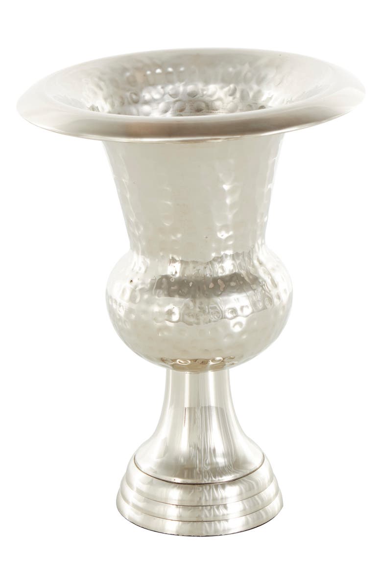 VIVIAN LUNE HOME Textured Metal Vase, Alternate, color, Silver