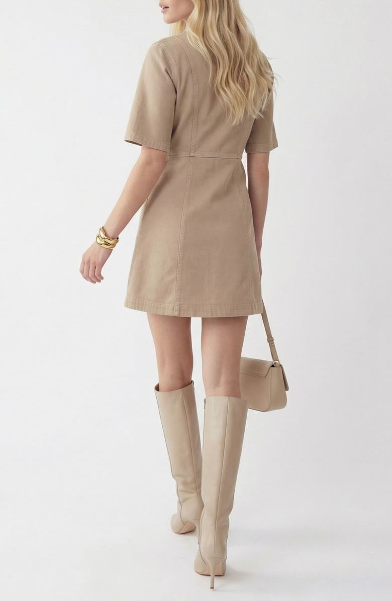 VERO MODA Daisy Denim Dress, Alternate, color, Silver Mink Detail Washed
