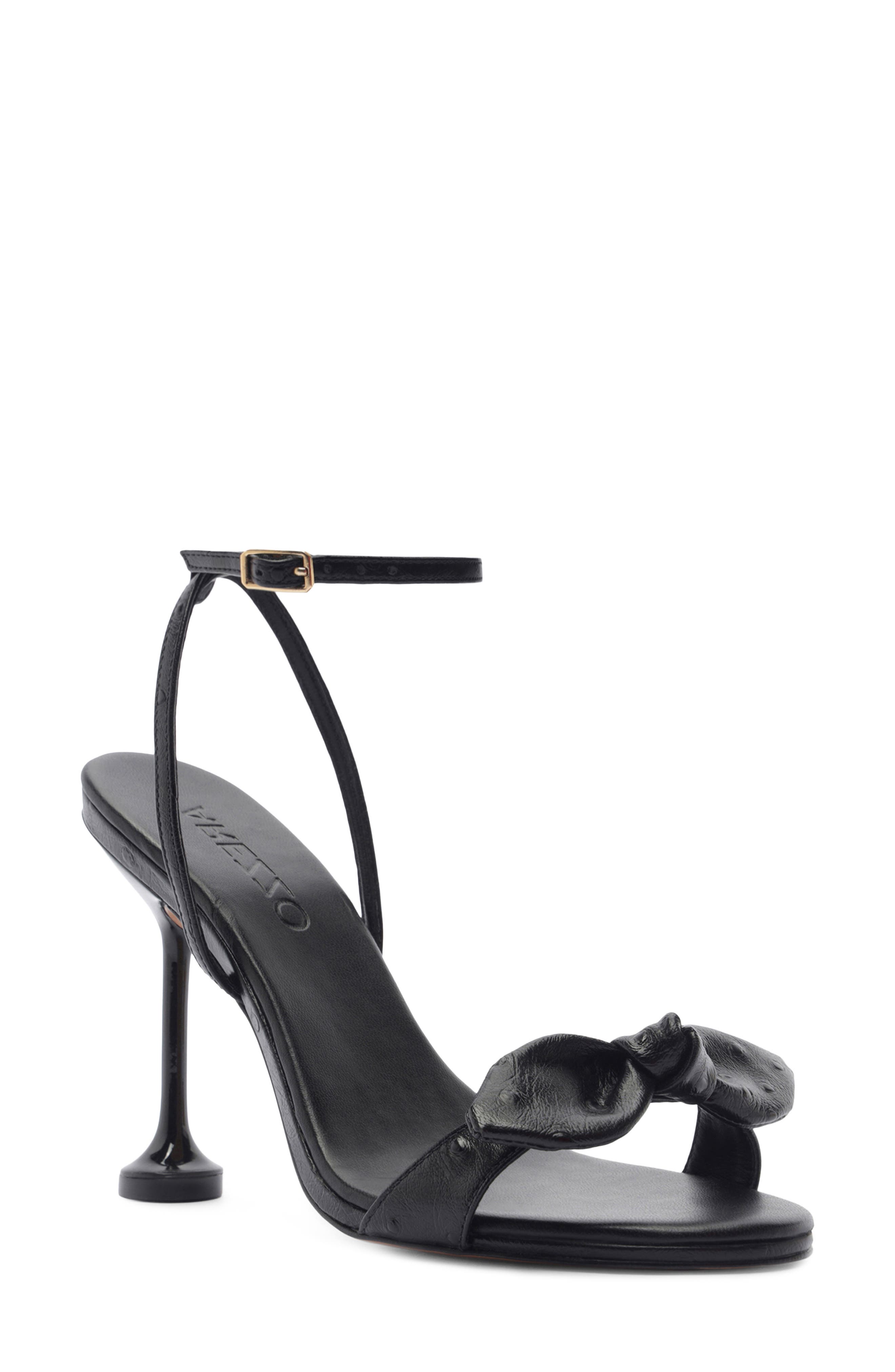 Arezzo Addie Ankle Strap Sandal, Main, color, Black