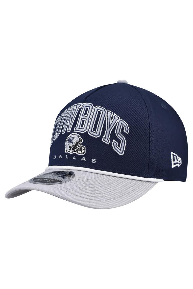Men's New Era Navy Dallas Cowboys Arch 9FORTY A-Frame M-Crown Adjustable Hat, Main, color, Navy
