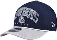 New Era Men's New Era Navy Dallas Cowboys Arch 9FORTY A-Frame M-Crown Adjustable Hat